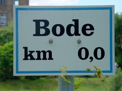 Bode-km 0,0 in Nienburg Bode-km 0,0 in Nienburg