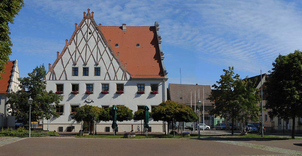 Aken Elbe Marktplatz