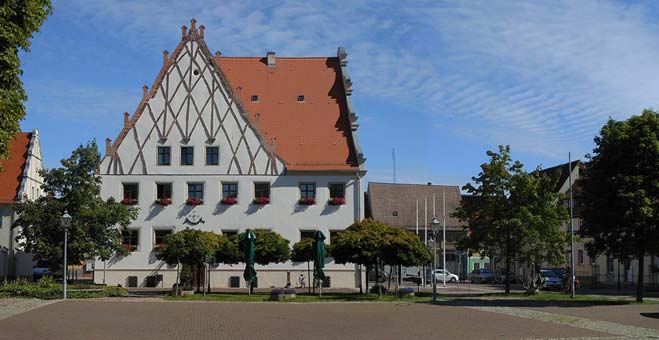 Aken Elbe Marktplatz