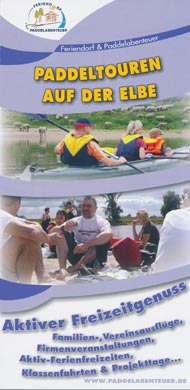Paddeltouren auf der Elbe, Flyer Paddeltouren auf der Elbe, Flyer