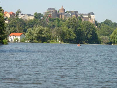 Leisnig Blick zur Burg