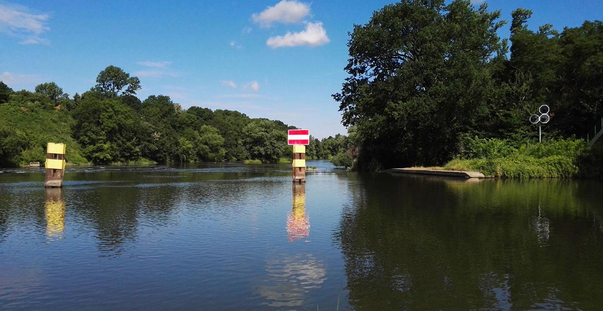 Saale in Halle Trotha