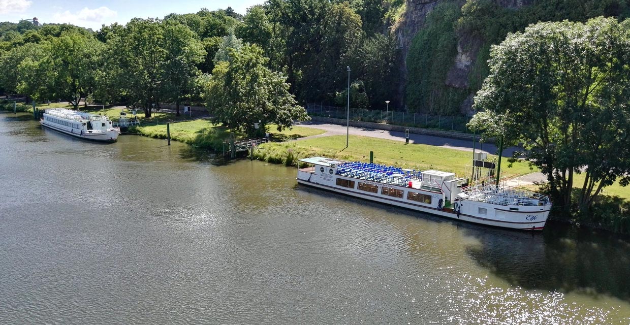 MS Stadt Halle und MS Elfe in Halle